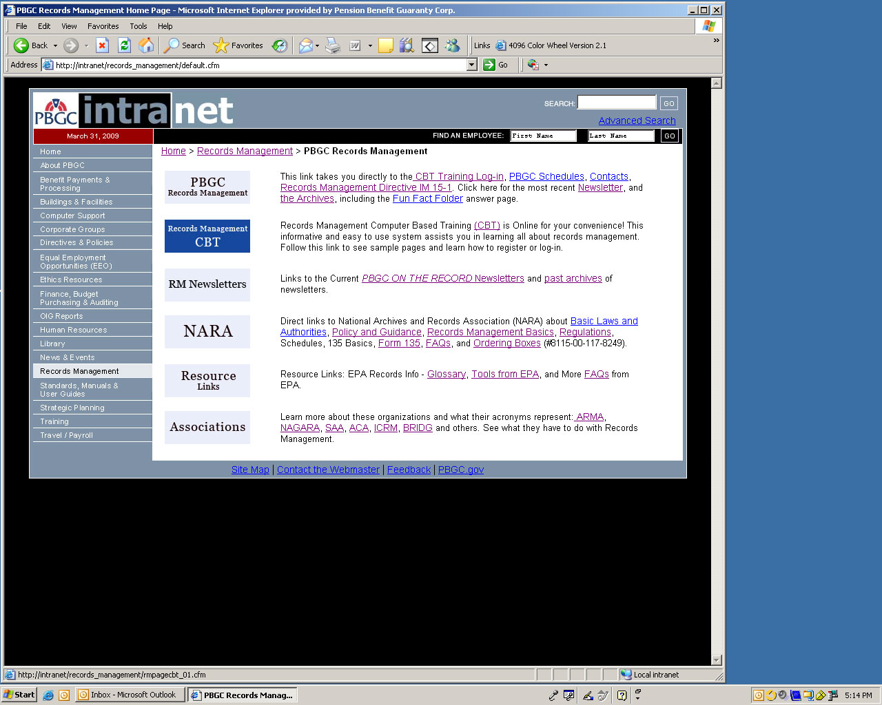 PBGC Intranet 